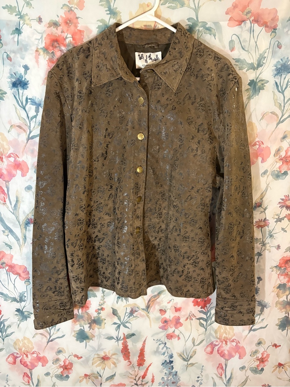 Vintage patterned leather jacket